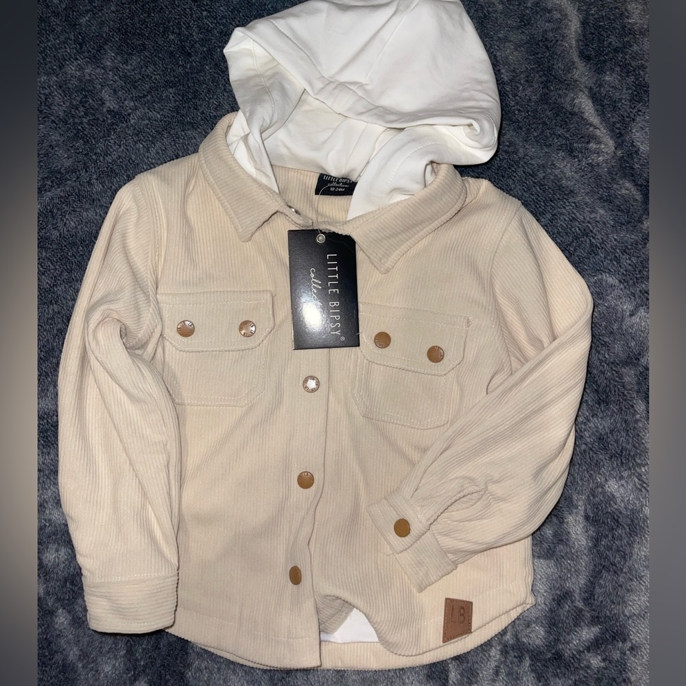 NWT Little Bipsy Corduroy Shacket, boys/unisex 18-24m